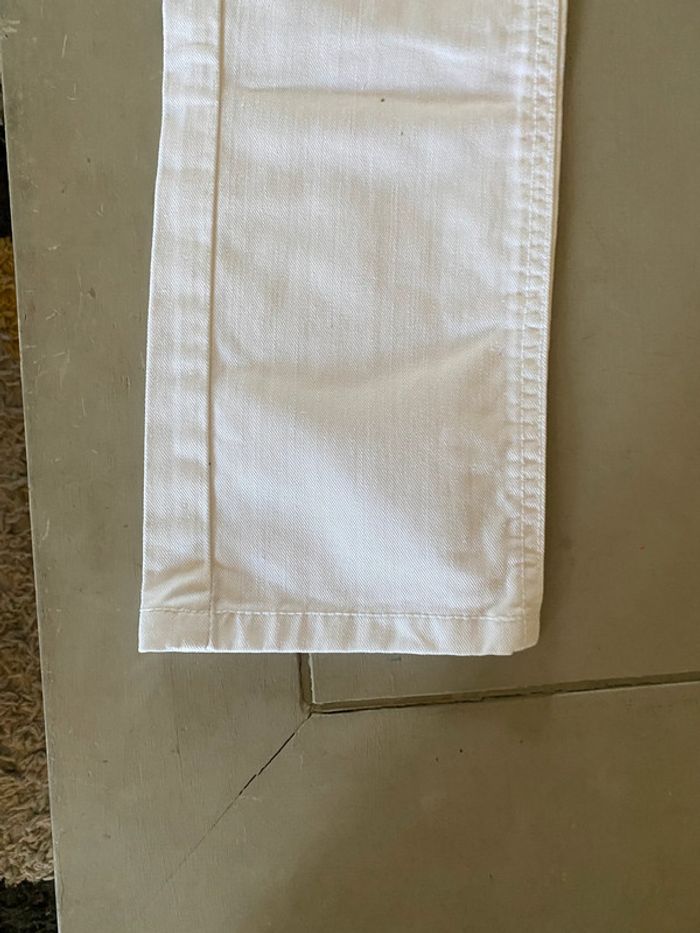 Pantalon Tape à l'Oeil jeans fille blanc coupe droite 14 ans - photo numéro 2