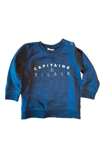 Sweat 18 mois tape à l'œil capitaine mignon