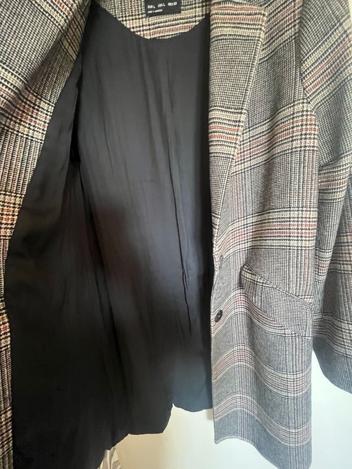 Manteau à carreaux Bershka - photo numéro 3
