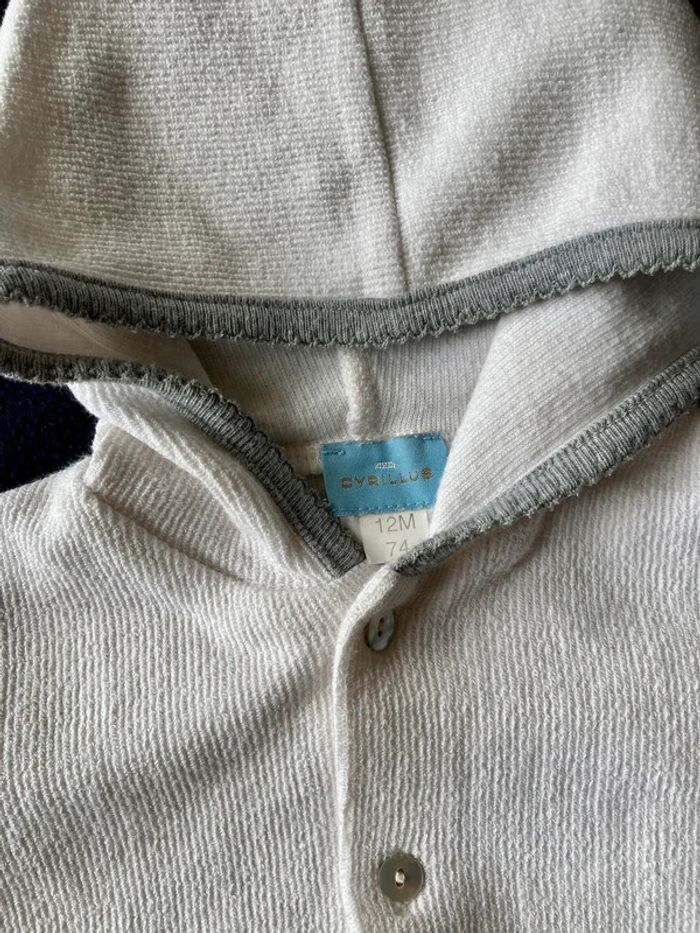 Gilet à capuche rose clair Cyrillus 12 mois - photo numéro 2