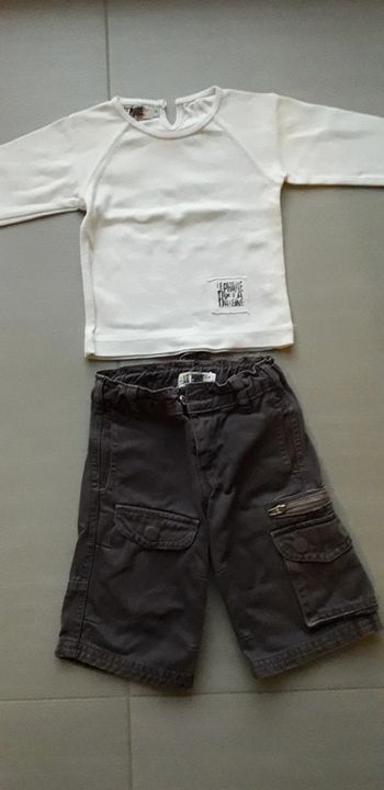 Ensemble pantalon+tee-shirt manches longues 12 mois
