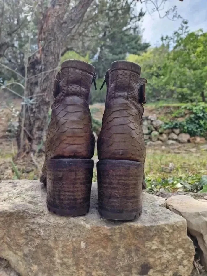 Bottines Free Lance cuir marron T38 - style élégant et confortable - photo numéro 5