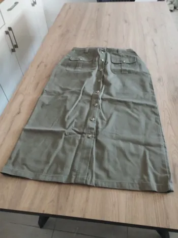 Jupe longue kaki taille 44