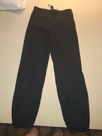 Pantalon lin noir femme taille 34 cache cache