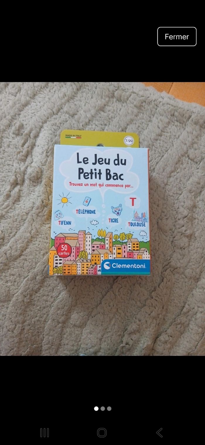 Jeu de société  enfant  "Jeu du petit bac"