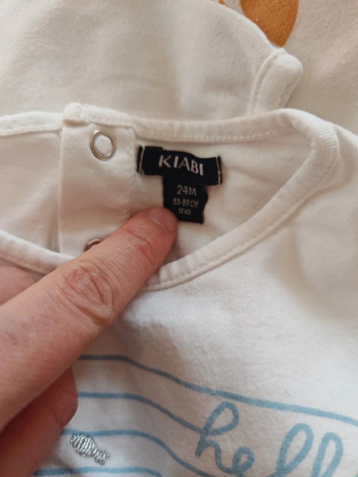 Lot de 3 Tshirt manches longues blancs 2 ans - photo numéro 5