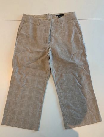 Pantacourt H&M femme taille 36 beige prince de galle