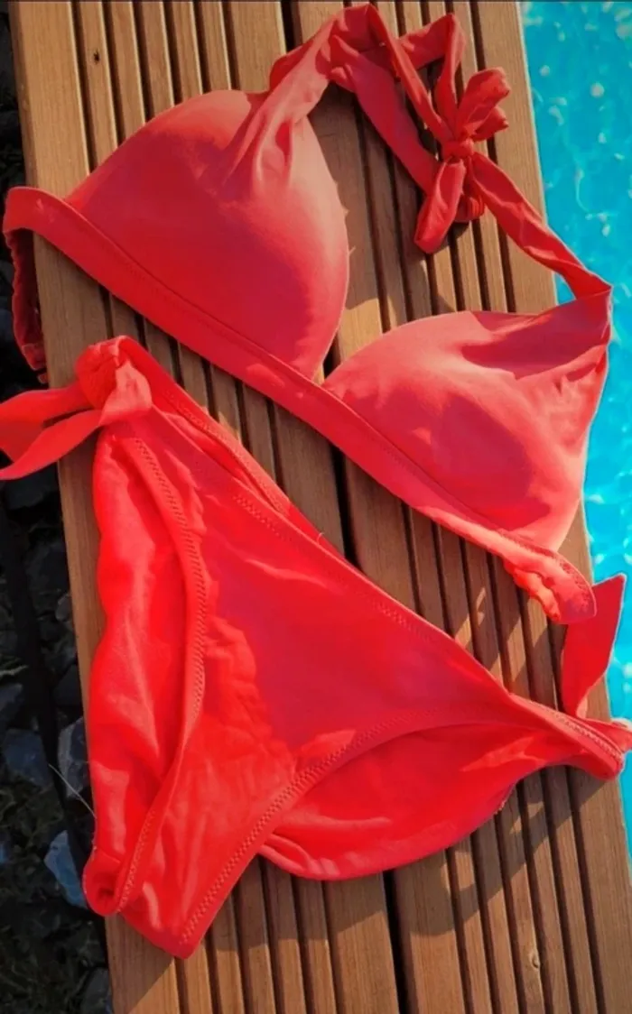 Maillot de bain rose camaieu 38 bikini