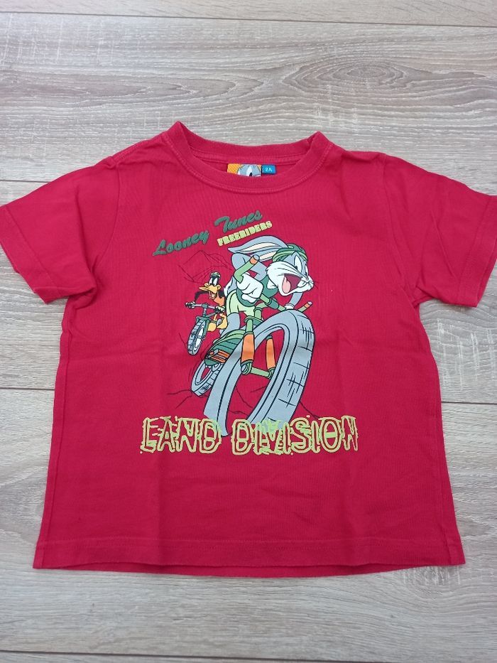 T-shirt manches courtes rouge Looney Tunes 2 ans
