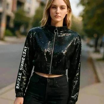 Blouson court bershka noir🌹 XS/34🌹
