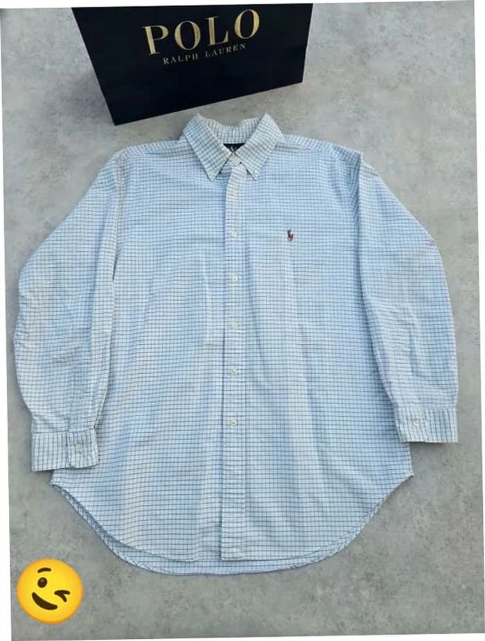 Chemise Ralph Lauren manche longue Taille L blanc Homme Men CHE117 - photo numéro 4
