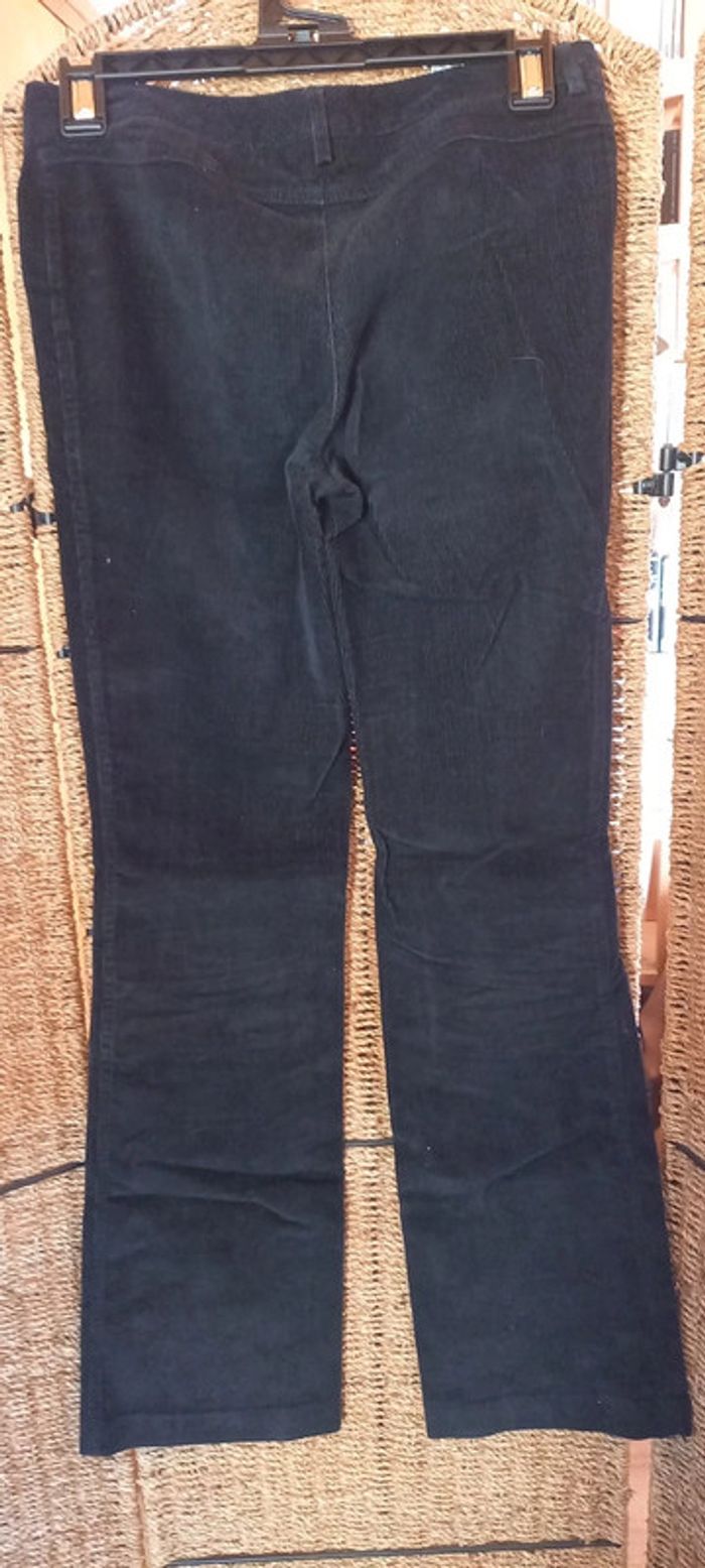 Ensemble velours pantalon patte d'éléphant et blazer - photo numéro 4