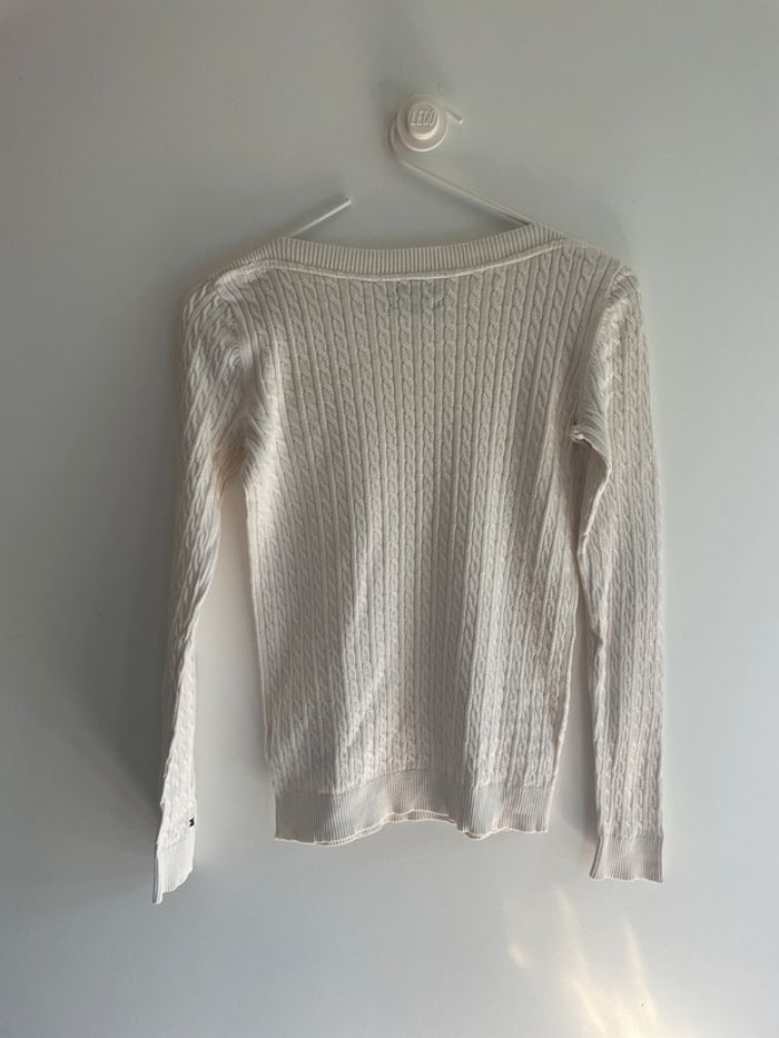 Pull torsadé blanc Tommy Hilfiger - Taille S - photo numéro 6