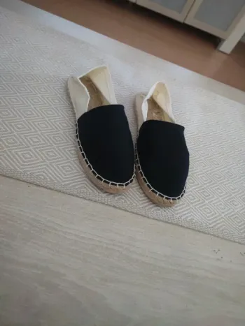 Espadrille noir beige 35