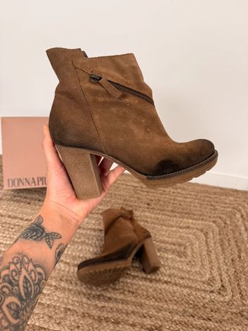 Bottines cuir piel marron boots daim zapatillas Bottes Laarzen Stivaletti Ankle Enkellaarsjes donna