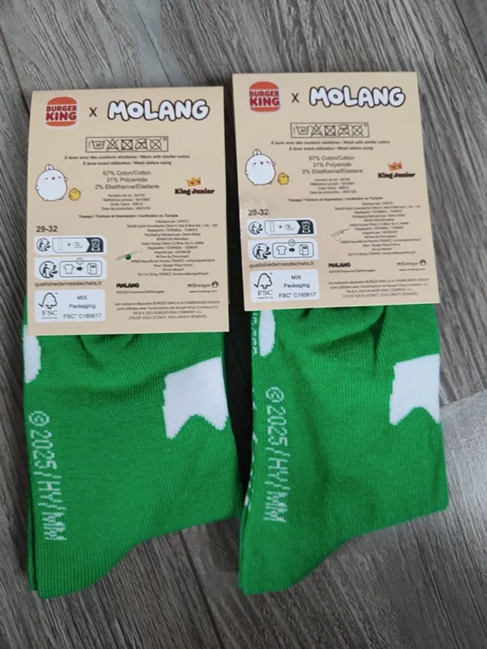 Lot de 2 paires de chaussettes Molang - photo numéro 2