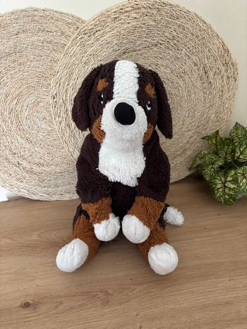 Doudou chien bouvier bernois marron blanc IKEA