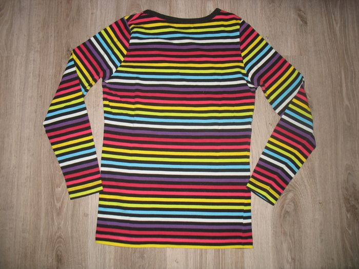 TEE SHIRT ML NOIR RAYÉ MULTICOLORE "LITTLE MARCEL" - TAILLE XL - n°06 - photo numéro 3