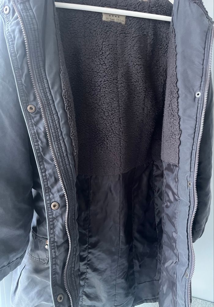 Manteau à capuche fourré 16 ans