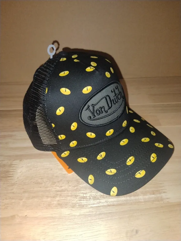 Von dutch casquette taille unique noire et jaune - photo numéro 2