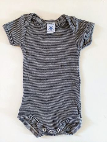 Body manches courtes rayé Petit Bateau 3 mois 62 cm