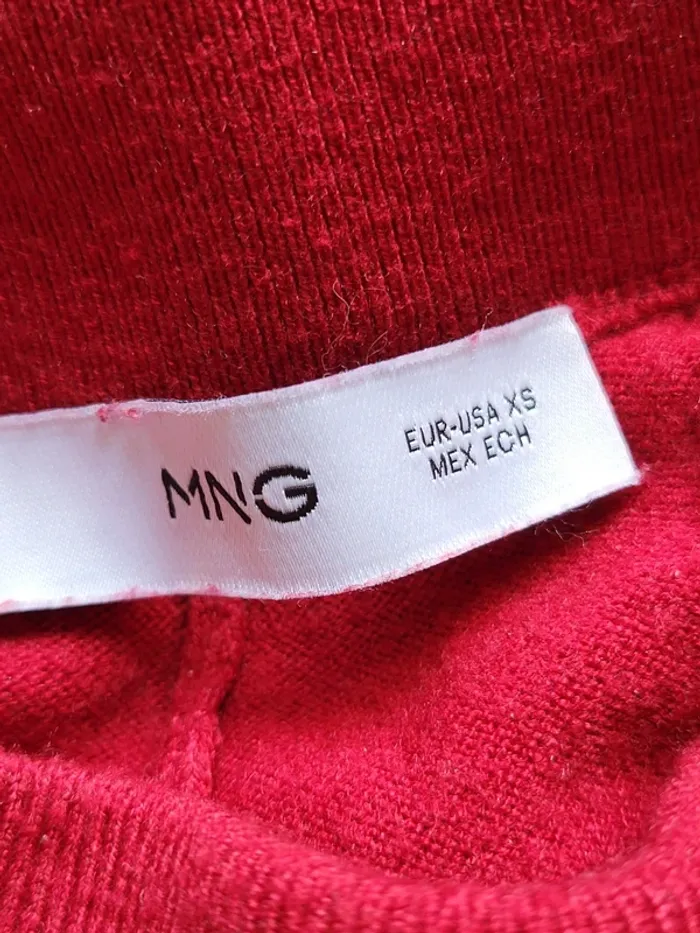 Pantalon rouge évasé en maille douce Mango - photo numéro 6