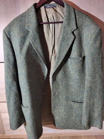 Veste de costume tweed vert