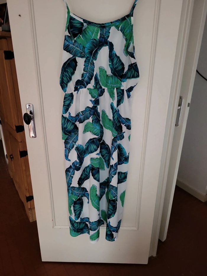 Robe longue feuillage shein