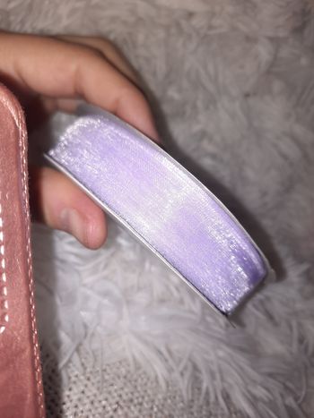 Ruban ortanza large 20cm violet claire 50cm