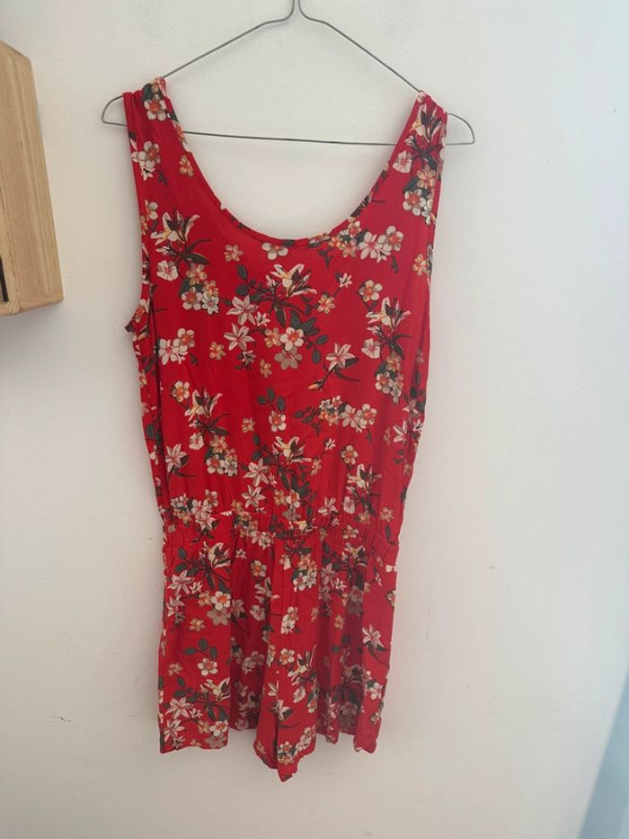 Sublime Combi, short, Véro Moda, à fleurs rouge, taille S - photo numéro 4
