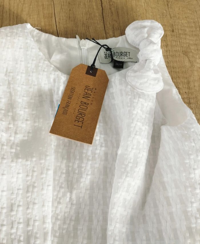Robe sans manches fille blanche doublée taille 3 ans Jean Bouget - photo numéro 3