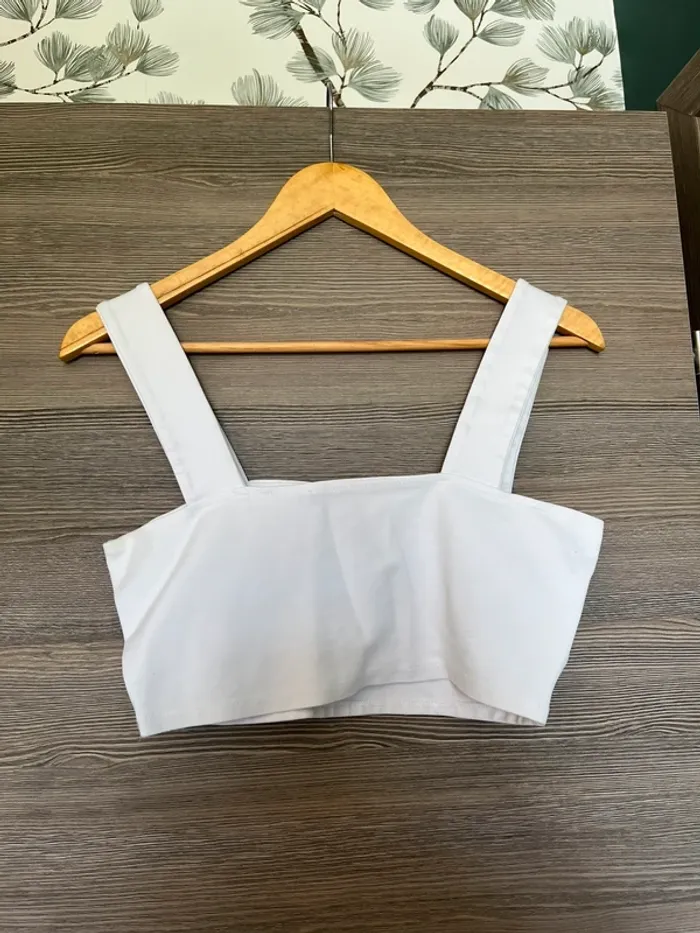 Crop top Zara blanc M