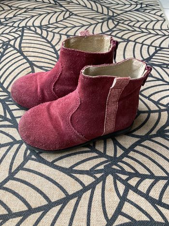 Bottine cuir nubuck