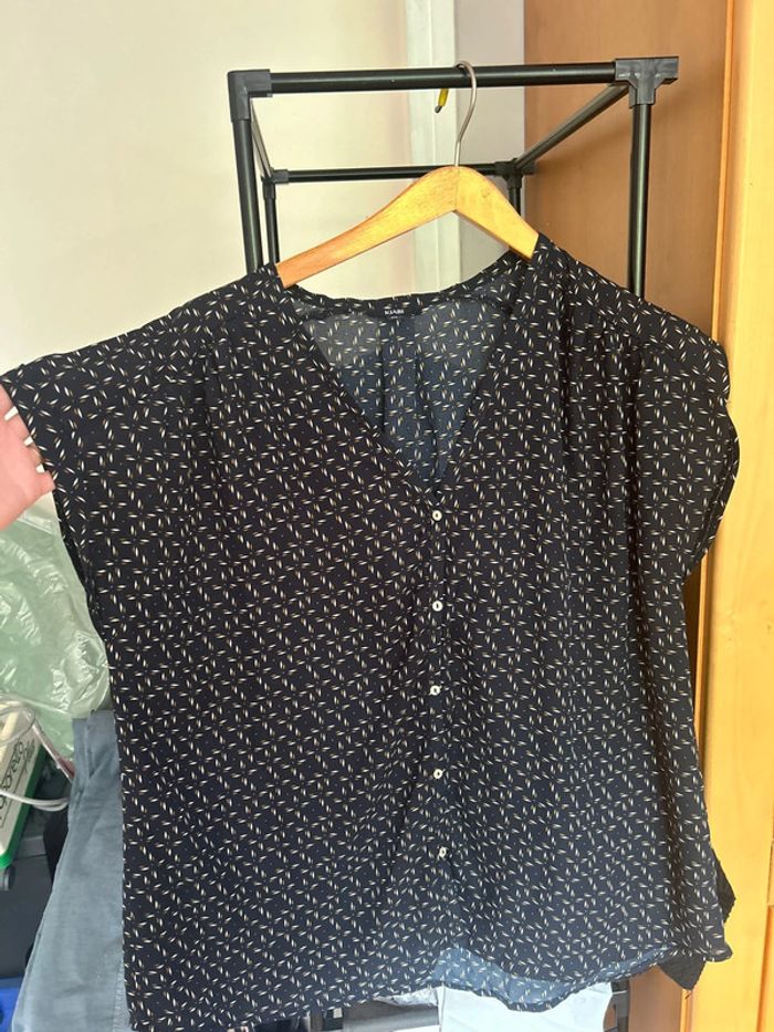 Blouse  à manche courte  bleu marine