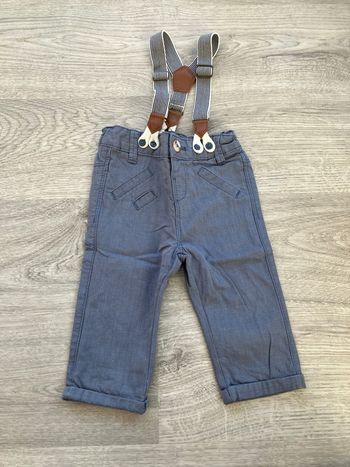 Pantalon chic avec bretelles garçon - 6 mois - Kiabi