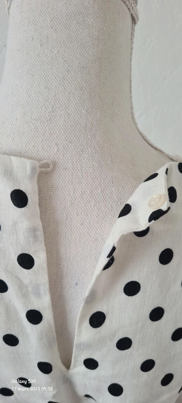 Robe midi à pois, 100% lin, kookai, taille 36 - photo numéro 8