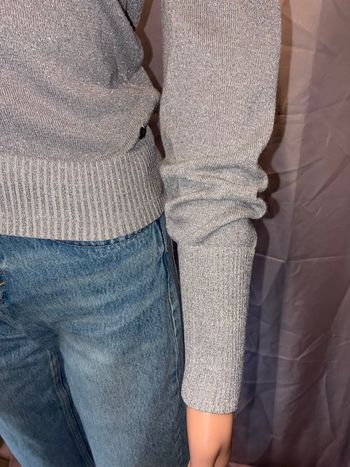 Pull Esprit en Maille Métallisée Argentée