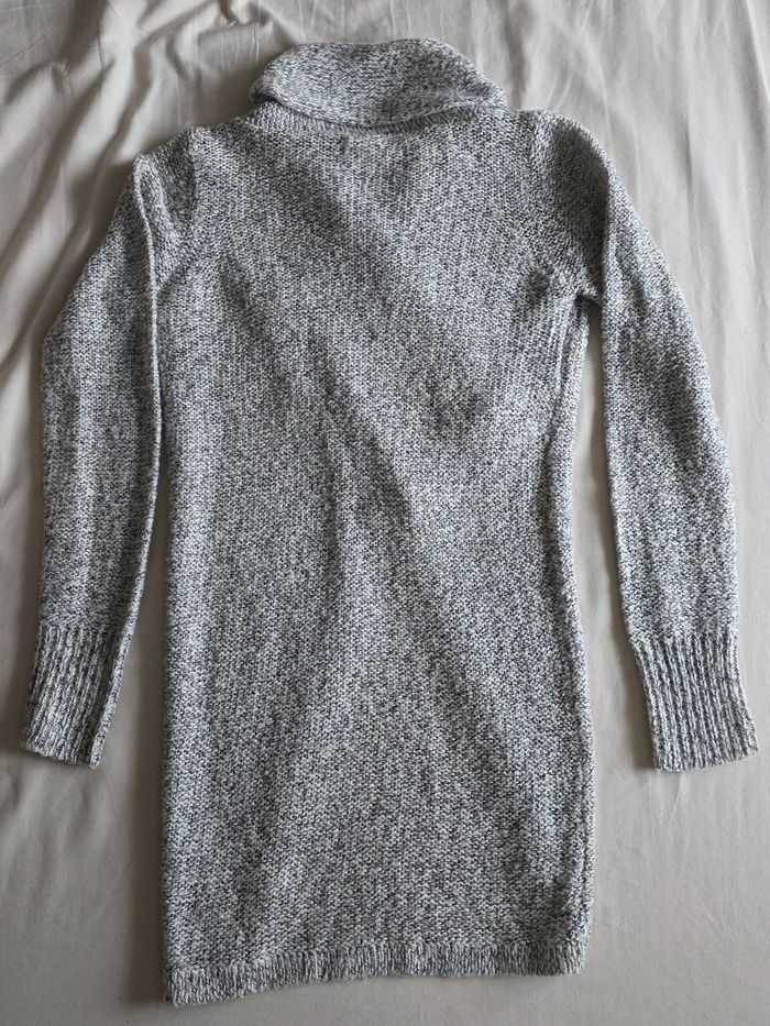 Vero Moda Gilet Long Maille Chinée Gris Blanc XS - photo numéro 2