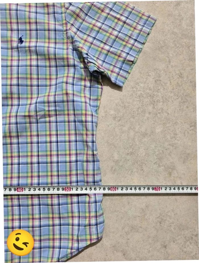 Chemise Ralph Lauren manche longue Taille L bleu rouge jaune Homme Men CHE7 - photo numéro 6