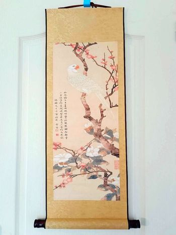 Tableau Peinture chinoise oiseaux et fleur