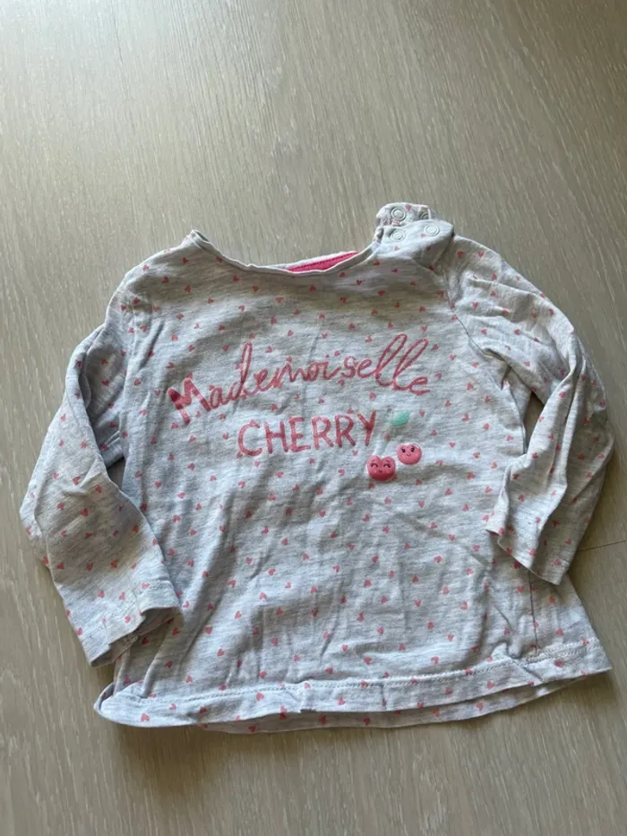 T-shirt manche longue mademoiselle cherry 74