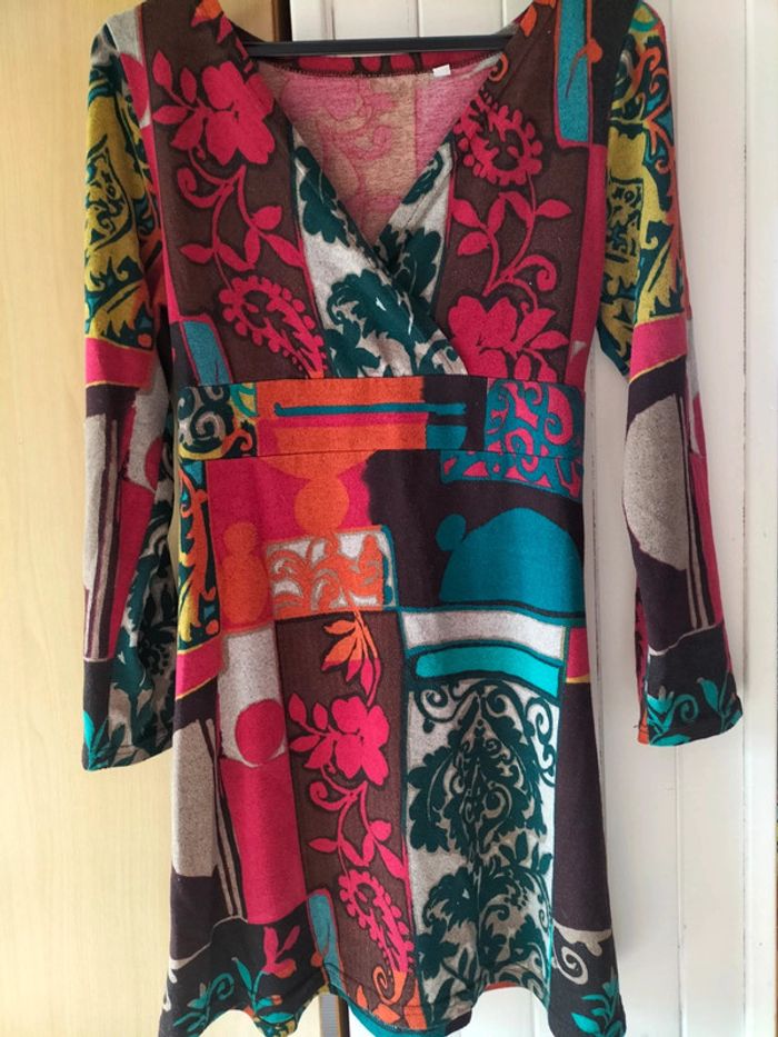 Robe multicolore d hiver