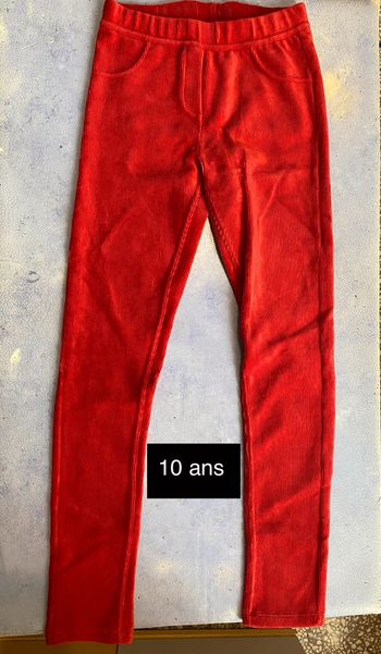 Pantalon en velours rouge Orchestra 10 ans