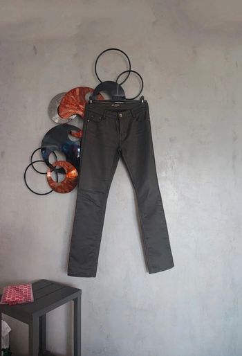Pantalon enduit marron foncé B.S Jeans