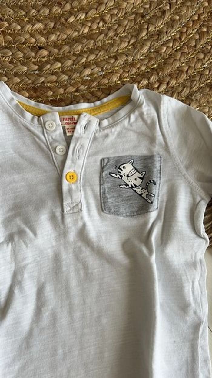 Lot de 2 t-shirt manches longues - 24 mois - photo numéro 3