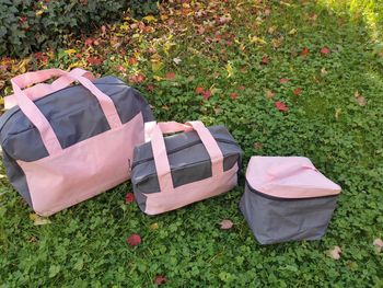 Lot de 3 sacs rose et gris