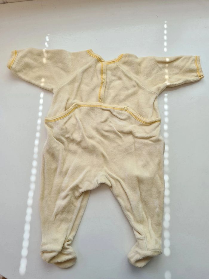 Pyjama grenouillère Petit Bateau jaune, Enfant et lapin, bébé 3 mois - photo numéro 2
