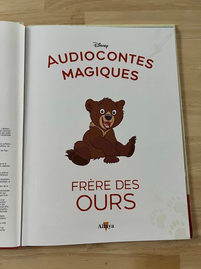 Livre Disney Audiocontes Magiques n°44 – Frère des Ours – Bon État (Sans Figurines) - photo numéro 3