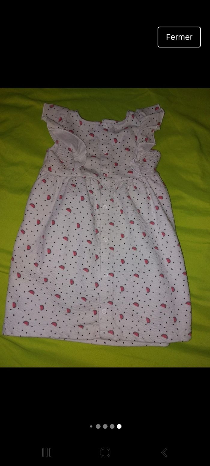 Lot robe blanc cassé et legging rose corail - photo numéro 6