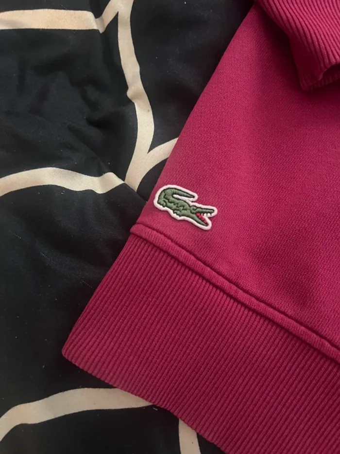 Sweat Lacoste bordeau taille S 🐊 - photo numéro 5